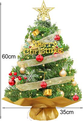 Mini-Weihnachtsbaum mit LED-Licht, DIY-Tisch-Weihnachtsbaumschmuck für Urlaub, Heimdekoration, batteriebetriebener kleiner Weihnachtsbaum
