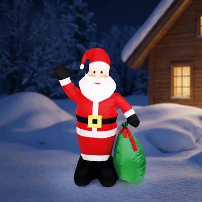 Produktbild von Aufblasbarer Nikolaus - 180 cm - IP44 - 6 weiße LEDs - 100 - 240V