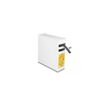 Produktbild von DeLOCK Schrumpfschlauch Box, mit Innenkleber, Schrumpfungsrate 4:1, 5 m x 8 mm schwarz, Schrumpfschlauch, Schwarz, Polyolefin, 5 m, 8 mm, 1 Stück(e)