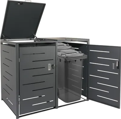 Obrázek produktu pro XL 2/4 HWC-E83, box na odpadky, výsuvný 116x141x98cm  antracit, ocel 62kg