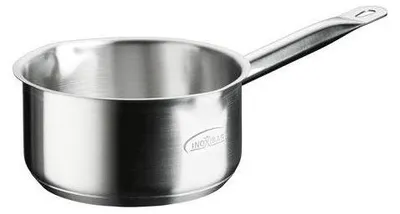 Zdjęcie produktu dla Garnek – INOXIBAR – Profesjonalny, 16 cm, z podwójnym wlewem – stal nierdzewna – z podwójnym dnem – do użytku z płytami indukcyjnymi