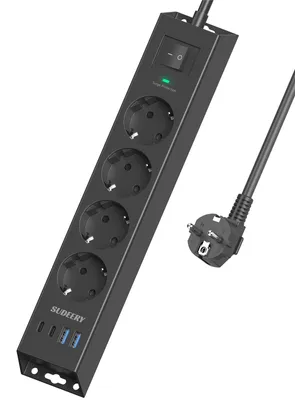 Immagine prodotto di Ciabatta multipresa, con 4 prese, porta USB-C e interruttore