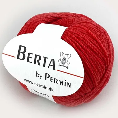 Produktbild von Berta von Permin – Woll-Baumwoll-Garn zum Stricken (56 Kerstrood)