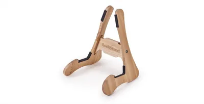 Produktbild von Rockstand Gitarrenständer aus Eschenholz Natur für E-Gitarren & Bässe, Standfläche 29x29 cm