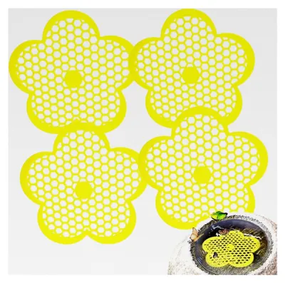 Produktbild von 4 x schwimmende Bieneninsel, Bienen-Bewässerungsstation, Wasserfütterungswerkzeug für Schmetterlinge und Bienen, Blumenform, Gartendekoration für Teich