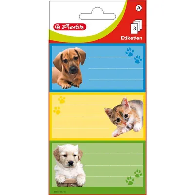 Immagine prodotto di etichette del libro herlitz animali, 78 x 42 mm