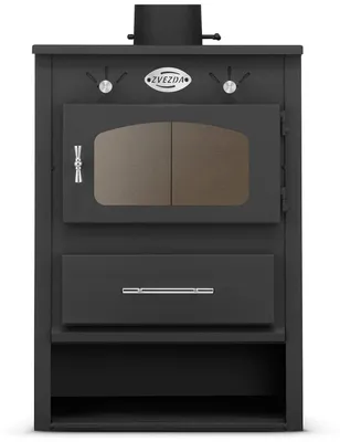 Immagine prodotto di ZVEZDA 1 Eco, Stufa a legna indipendente con vetro, 6,9 kW, Ø 130 mm