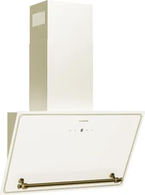 Image de Klarstein Victoria Hotte Aspirante - 60cm Hotte Cuisine Angulaire, Débit 336 m³/h, Écran LED, Panneau Tactile, A++ Énergie, Silencieuse 52 dB, Crème & Or, Extraction & Recirculation