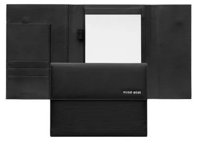 Produktbild von HUGO BOSS A5 Schreibmappe Pinstripe Black