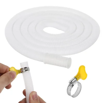Abwasserschlauch für Waschmaschine, flexibel, 200 cm, 15-20 mm Anschluss
