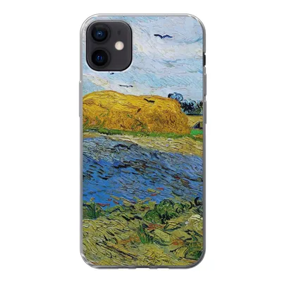 Produktbild von MuchoWow® Handyhülle Schutzhülle Hülle für iPhone 12 mini Heuballen unter einem regnerischen Himmel - Vincent van Gogh Silikon Softcase Handy Hülle - Bild