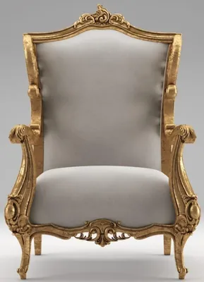 Produktbild von Casa Padrino Luxus Barock Ohrensessel Grau / Antik Gold 85 x 80 x H. 113 cm - Wohnzimmer Samt Sessel - Edel & Prunkvoll