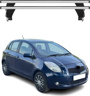 Image de Menabo Barres de toit Transversales pour Toyota Yaris 2005-2011 Gris ABE 2x