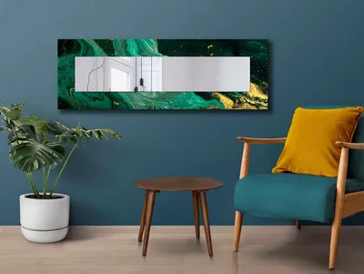 Produktbild von Wallity, 40120NISMA-005, Dekorativer Spiegel, SPIEGEL, Hellgrün, 20 x 100 cm