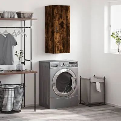 Immagine prodotto di vidaXL Armadio a muro in rovere fumé 34,5x34x90 cm