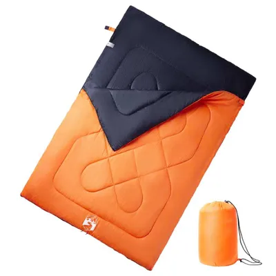 Produktbild von Doppelschlafsack mit Kissen Erwachsene Camping 3-4 Jahreszeiten