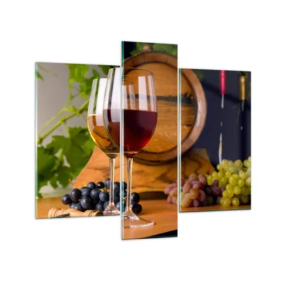 Produktbild von Bilder auf glas - Alkohol Fass trinken Flasche - 95x80cm - Glasbilder - Wandbilder - Kunstdruck - zum Aufhängen bereit - Wanddekoration aus Glas - Glas Bilder - Wandbild auf Glas - GCB95x80-2238