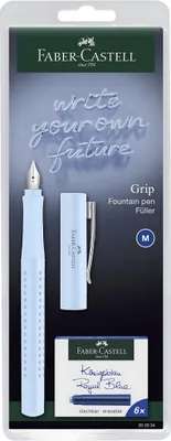 Produktbild von Faber-Castell 202034, Gemischte Farben, Kartuschenfüllsystem, Blau, Rundspitze, Medium, Sichtverpackung