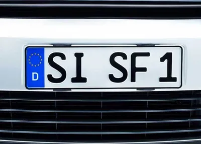 Produktbild von Kennzeichenhalter rahmenlos - SimpleFix -  Germany - EU Norm