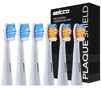 Produktbild von Welcco Oral-B Pulsonic Ersatz-Bürstenköpfe Weiß 6 Stück