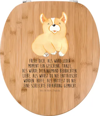 Produktbild von Mr. & Mrs. Panda klo deckel Corgie - Transparent - Geschenk, Hund, Sprüche, Klo-Deckel, Lebensfreude, WC-Sitz, Corgi, WC Brille, Sitz, Toilettendeckel, Lebensfroh