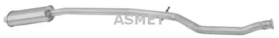 Produktbild von ASMET 08.060 Mittelschalldämpfer Schalldämpfer passend für PEUGEOT 206 Schrägheck (2A/C)