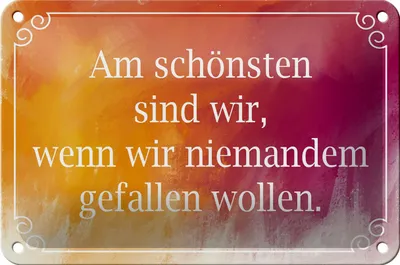 Produktbild von Blechschild Spruch 18x12cm am schönsten sind wir wenn wir