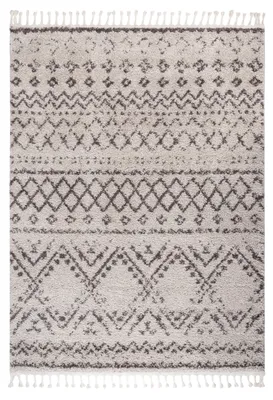 Produktbild von Teppich BERBER RABAT G0526 sahne / braun Franse berber marokkanisch shaggy zottig beige 80x150 cm