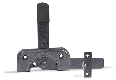 Obrázek produktu pro Alberts 301385 DURAVIS® Gartentorfalle, speziell für schmale Rahmenhölzer, schwarzdiamant duplexbeschichtet, Platte 120 x 50 mm