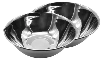 Produktbild von 2x Edelstahl Schüssel 22cm Rührschüssel Salatschüssel Servierschüssel Schale