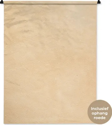 Produktbild von MuchoWow® Wandteppich Wandbehang Leder - Strukturiert - Lederoptik - Beige 90x120 cm Tapisserie Dekoration Wandtuch - Wanddeko