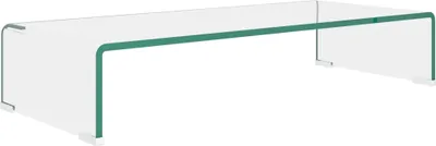 Produktbild von vidaXL TV-Tisch/Bildschirmerhöhung Glas Transparent 70x30x13 cm