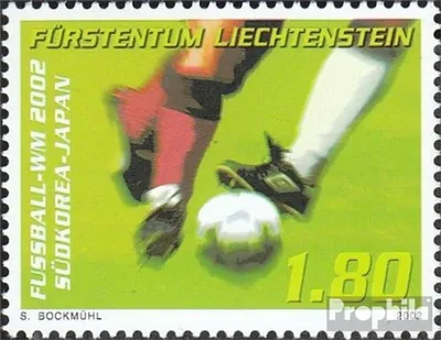 Produktbild von Briefmarken Liechtenstein 2002 Mi 1296 (kompl.Ausg.) gestempelt Fußball
