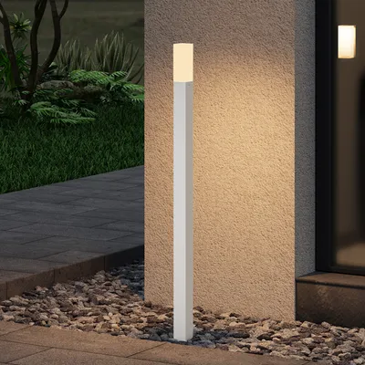 Produktbild von doporro Wegeleuchte Außen IP65 Gartenleuchte Mit Strom 40,6 cm Outdoor Stehlampe Für Terrasse Gartenweg Einfahrt Moderne Pollerleuchte Sandweiß