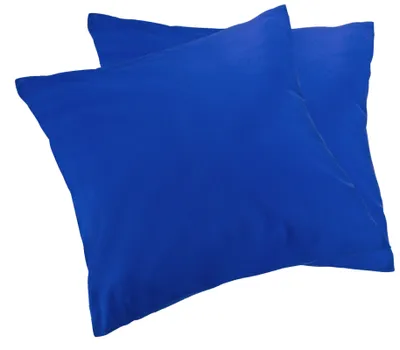 Produktbild von 2er Pack MOON-Luxury Linon Kissenbezug 100% Baumwolle-royalblau-40x80