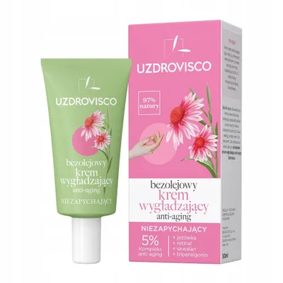 Obrázok produktu pre VYHLADZUJÚCI KRÉM NA TVÁR PROTI STARNUTIU 50 ml - UZDROVISCO (BEZ OLEJOV)