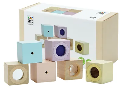 Immagine prodotto di Blocchi sensoriali in legno PlanToys