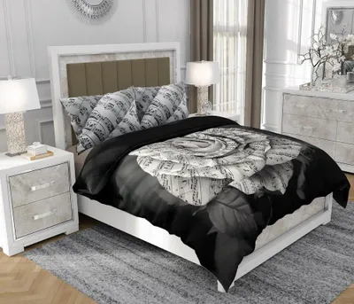 Immagine prodotto di Biancheria da letto 160x200 cm + 2x70x80 cm, set 3 pezzi, 100% cotone, cerniera, multicolore - SOVIO | So.0251