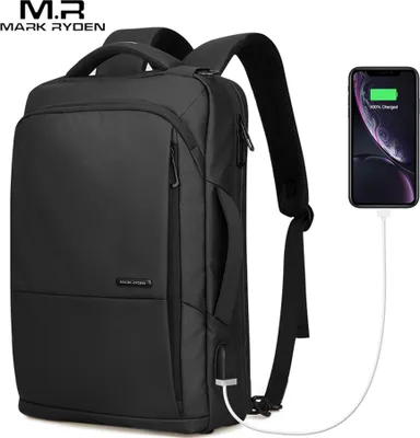 Produktbild von MARK RYDEN Velká kapacita proti krádeži Multifunkční obchodní taška na notebook Vodotěsný USB nabíjení Venkovní muži batoh přes rameno Cestovní počítačová taška
