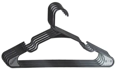 Produktbild von Kleiderbugel-Set - 5x Stuck - schwarz - Kunststoff - 42 x 23 cm - Garderobenbugel/Kleiderbugel