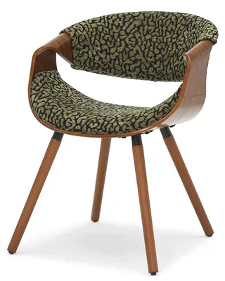 Image de Chaise de salle à manger design SAROLTA - noir / vert / noyer