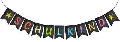 Girlande Schulanfang 2025, Tischdeko, hängende Deko, für Jungen und Mädchen