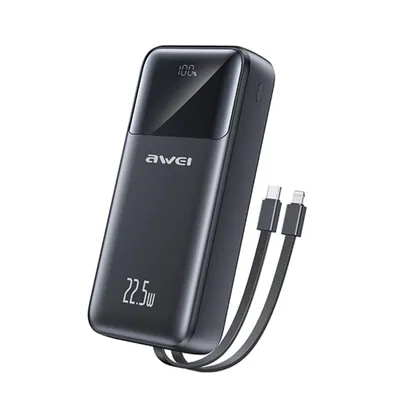Obrázok produktu pre Powerbanka Awei P107K 20 000 mAh, 22,5 W, čierna
