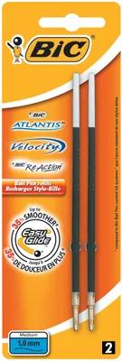 Productafbeelding van BiC® 8924101 Vulpenpatroon X-Smooth - 0,4 mm, zwart, blisterverpakking met 2 stuks