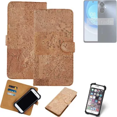 Produktbild von K-S-Trade Hülle kompatibel mit Tecno Camon 19 Pro  Kork Handyhülle Cover  Schutzhülle TPU Case Bumper in Hellbraun, (1x)