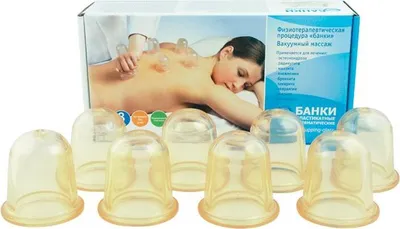 Produktbild von 8er Schröpfen SET aus Gummi für Vakkummassage Pneumatic cupping-glass