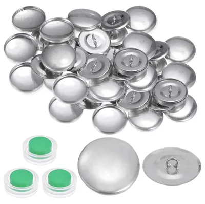 30er Set selbstüberziehende Knöpfe 27 mm Alu mit Werkzeug