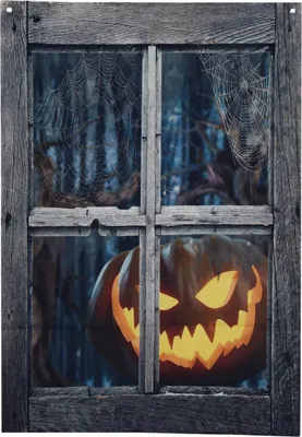 Produktbild von Fake Halloween Fenster mit Creepy Halloween Kürbis