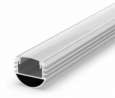 Produktbild von LED Profile in silber P8-1 100CM opal Abdeckung für LED Streifen bis 13,4mm Breite