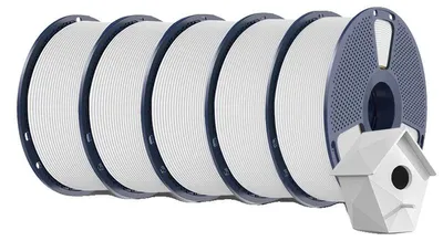 Zdjęcie produktu dla Filament do drukarek 3D, materiał PLA, wysoka przezroczystość, 5 kg, kolor biały
